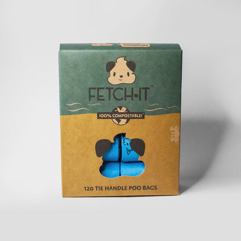sustainable dog waste bags "with handle", 120 bags - Fetch It
