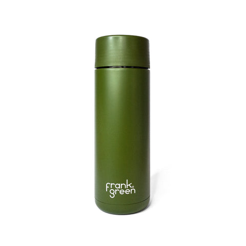 Stainless steel vacuum flask with drinking straw, 595ml - Frank Green