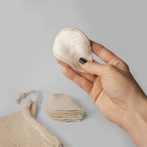 tampons cosmétiques lavables «Cotton drops» - the sage