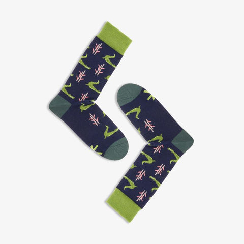 Socken «Crocodile», blau - PAAR Socks