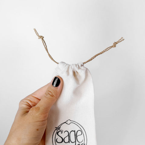 Storage bags for cutlery &amp; drinking straws - the sage