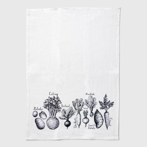 «Root Vegetables» tea towel - Your Green Kitchen